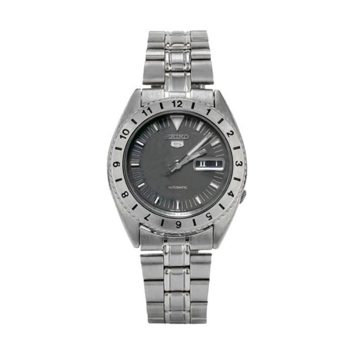 Seiko 5 SKXZ51K SKXZ51 Automatic Men Grey Dial Stainless Steel Strap