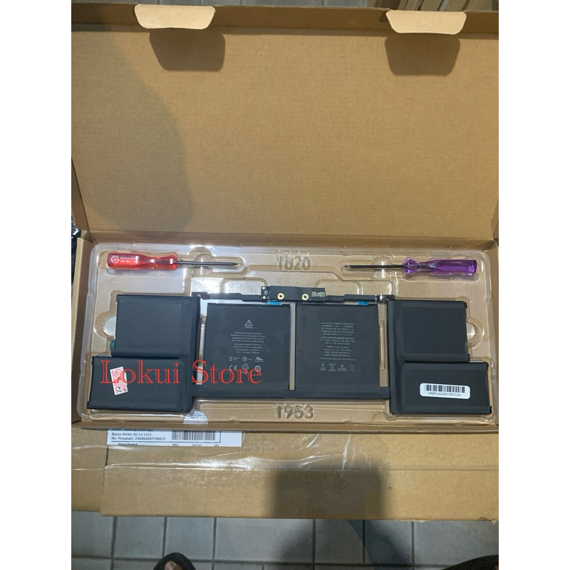 Baterai Original Macbook PRO 15" YEAR 2018 - 2019 A1990 A1953