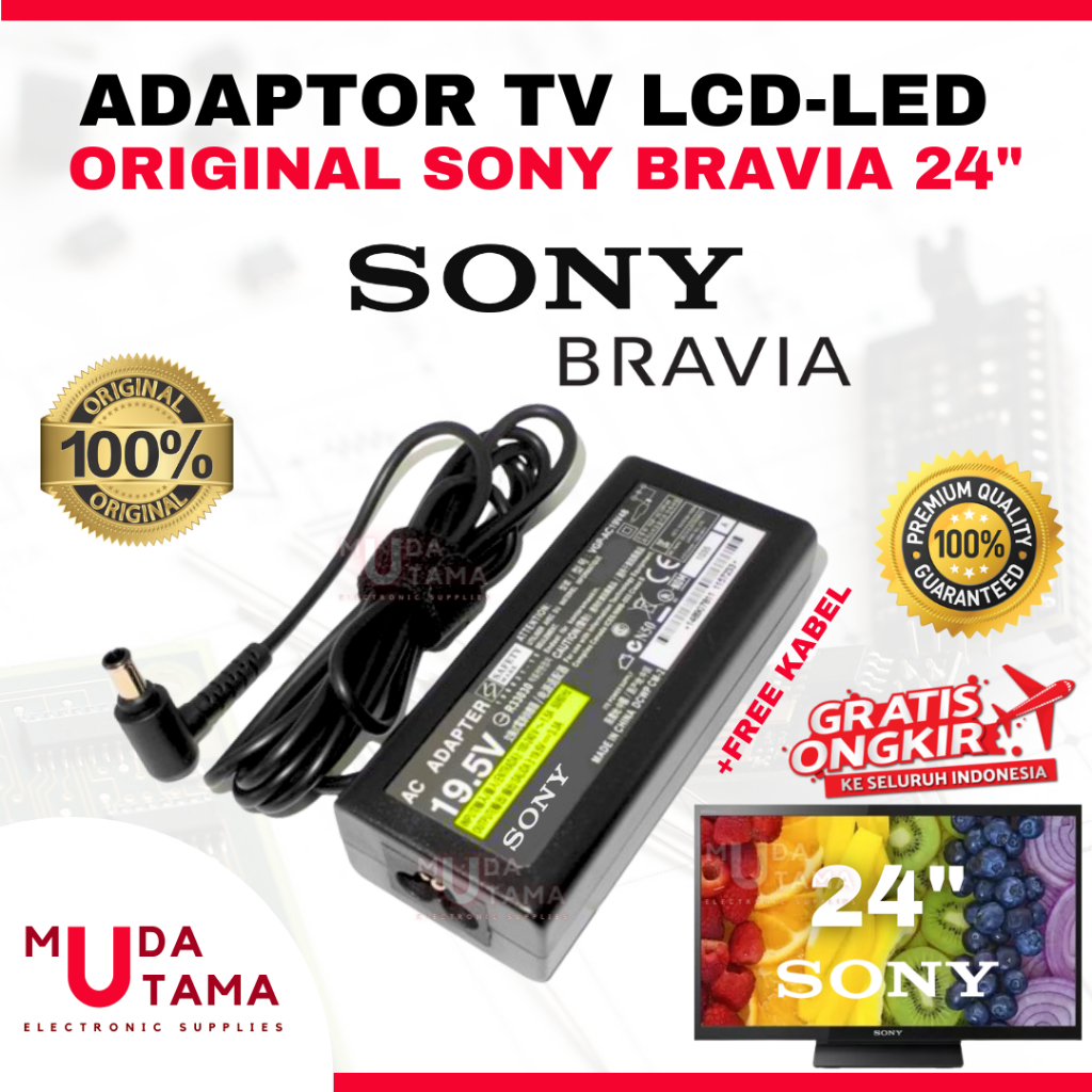 ADAPTOR TV SONY LCD/LED/SMART BRAVIA 24 INCI ORIGINAL - ADAPTOR SONY BRAVIA 24 INCI - ADAPTOR TV LCD
