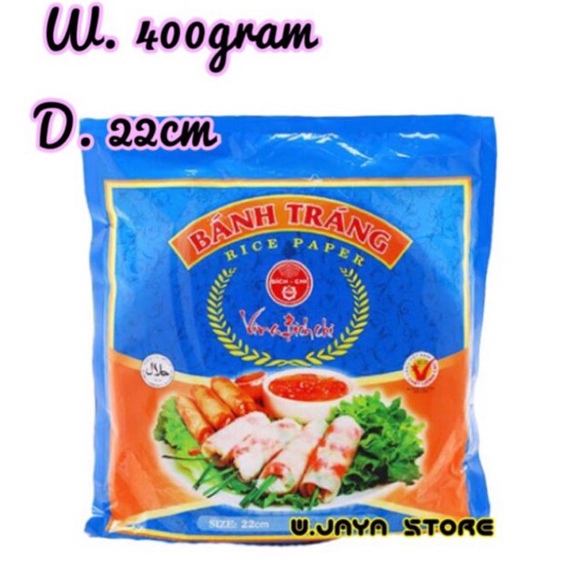 

Paling Dicari Kulit Lumpia Vietnam Banh Trang Rice Paper 4Gr 22cm TQH