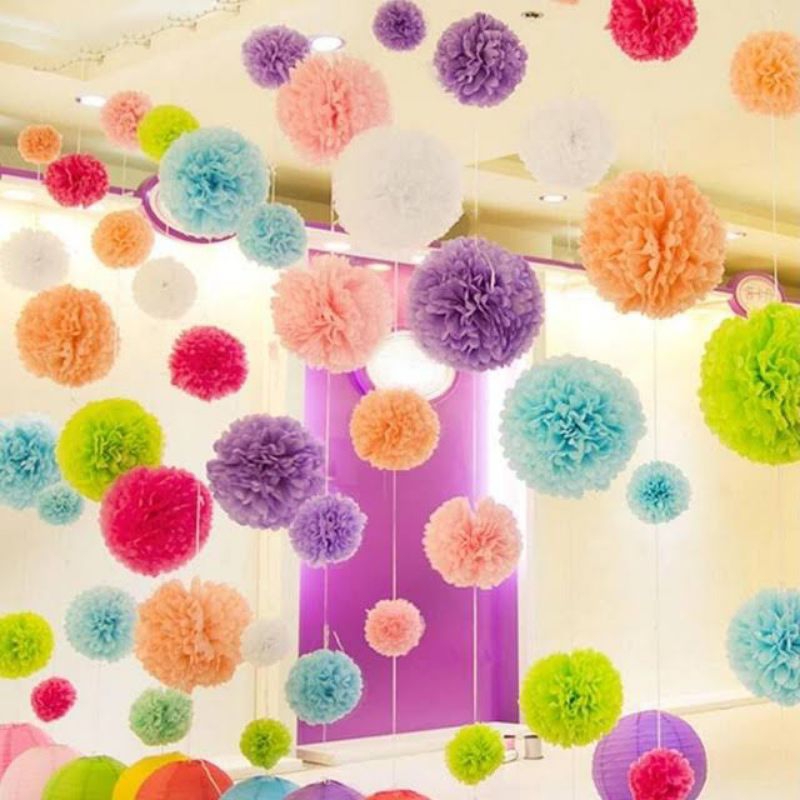Tissue Pompom / Pompom Kertas 20cm