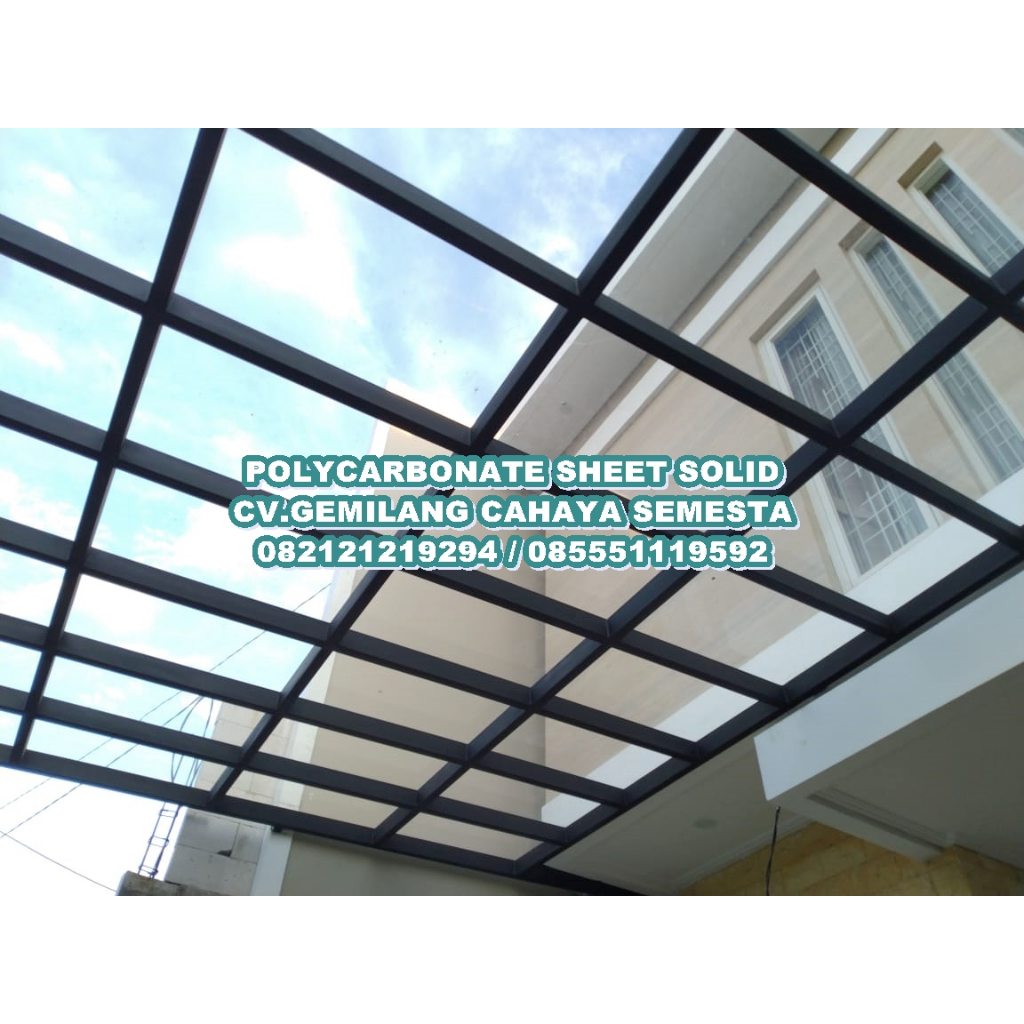 Dr. Sonne Flat (1,2 mm) / Atap Transparan Solid / Polycarbonate Sheet