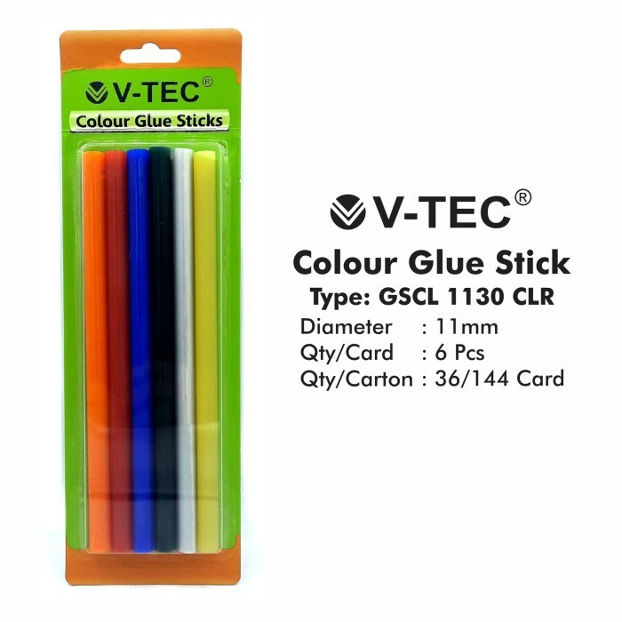 

V-Tec Glue Stick Gscl 1130 Color / Isi Lem Tembak Besar Warna / Isi Lem Tembak V-Tec