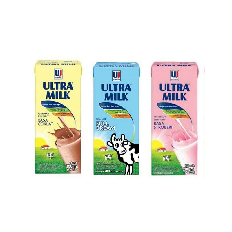 

Ultra Milk 200ml Susu Uht Ultra Jaya Ultramilk Coklat Strawberry Full Cream