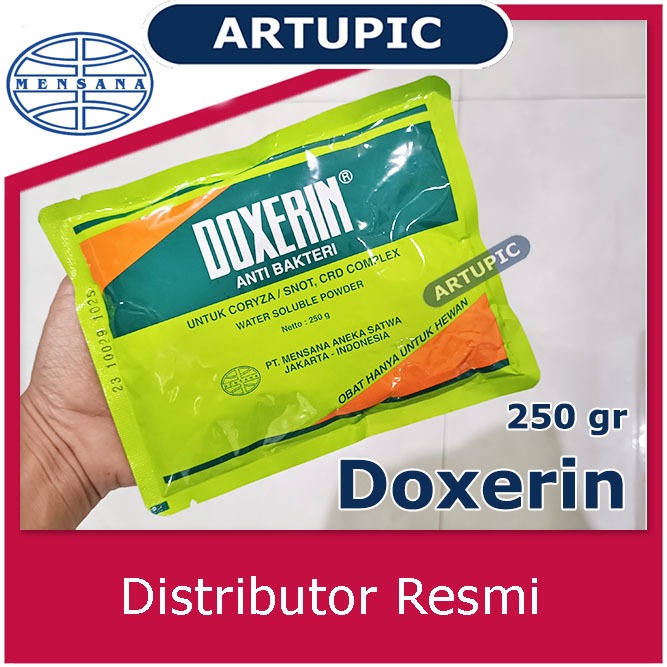 Doxerin 250 gram STANDAR Obat Unggas Ayam Snot Coryza CRD Pernafasan Complex Mensana Artupic