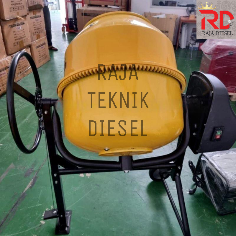 Molen Elektrik 200 Liter Tigon Molen Mini Listrik Mesin Pengaduk Semen 200L