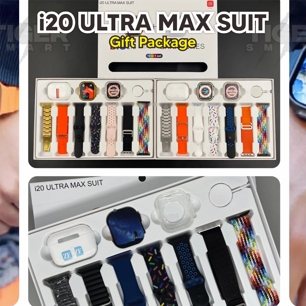 JXRZ Official Watch I20 Ultra Max Suit Original Smartwatch Layar 2.3" Touch Screen