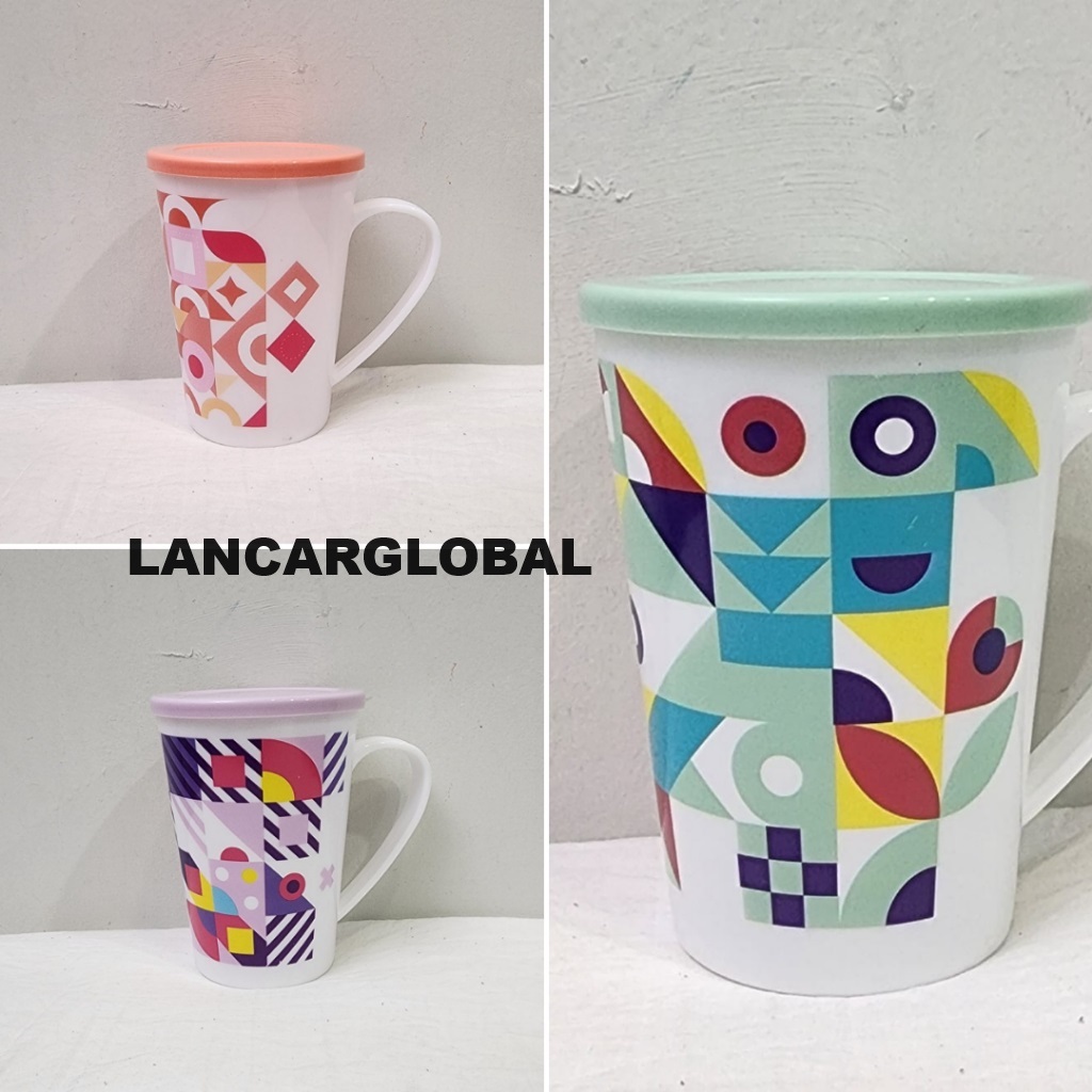 GELAS TUTUP PESCARA 500ML CANGKIR PLASTIK MUG TUTUP SOUVENIR ULANG TAHUN