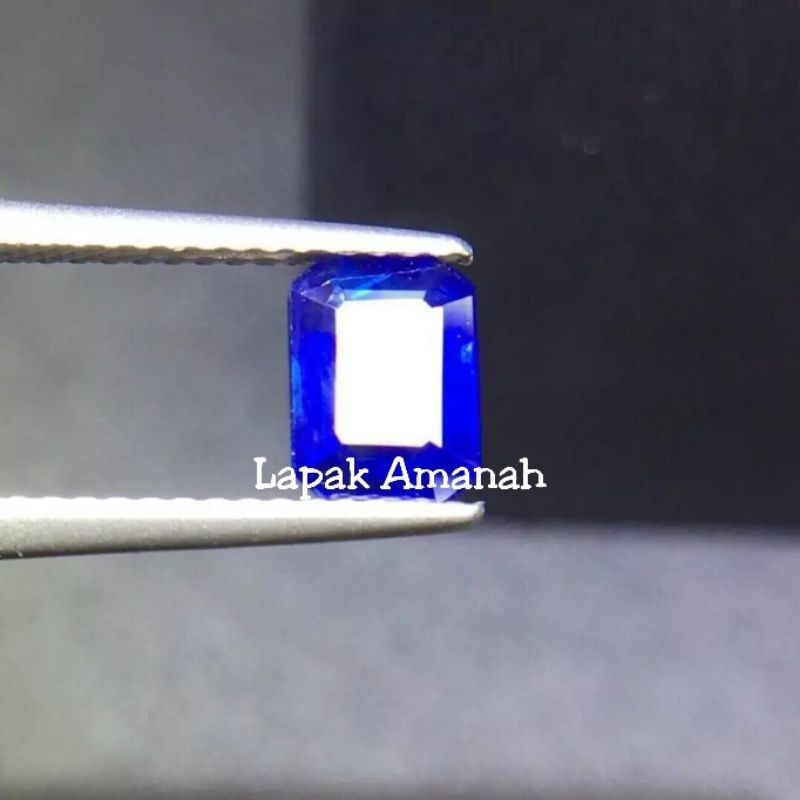 Batu Natural Blue Safir Asli Top Kristal Original