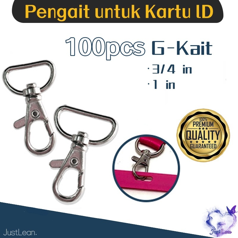 

(100pcs)Aksesori ID Hook untuk Pembuatan Renda ID / Pembuatan Lanyard G-hook