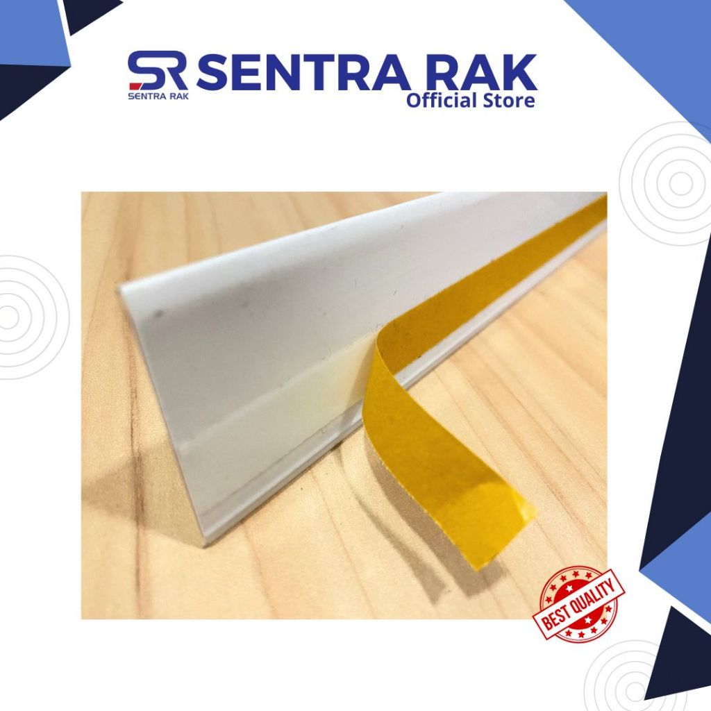 

Price Rail / Lis Harga / Price Card Double Tape- Uk 120 cm Putih Susu