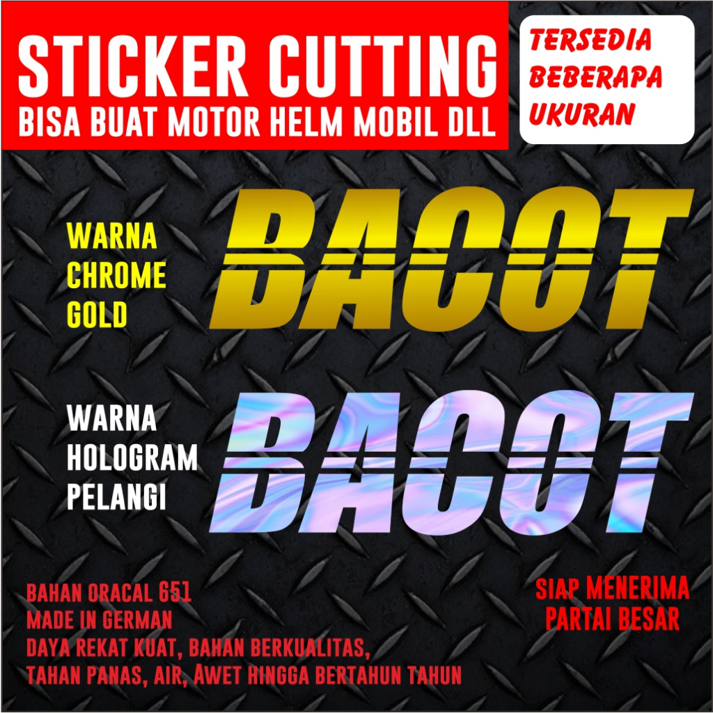 stiker cutting BACOT