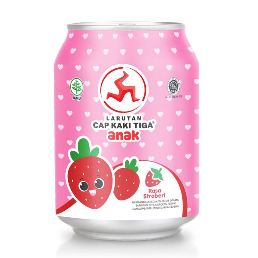 

larutan cap kaki tiga anak strawberry 250ml - larutan cap kaki 3 anak strawberry