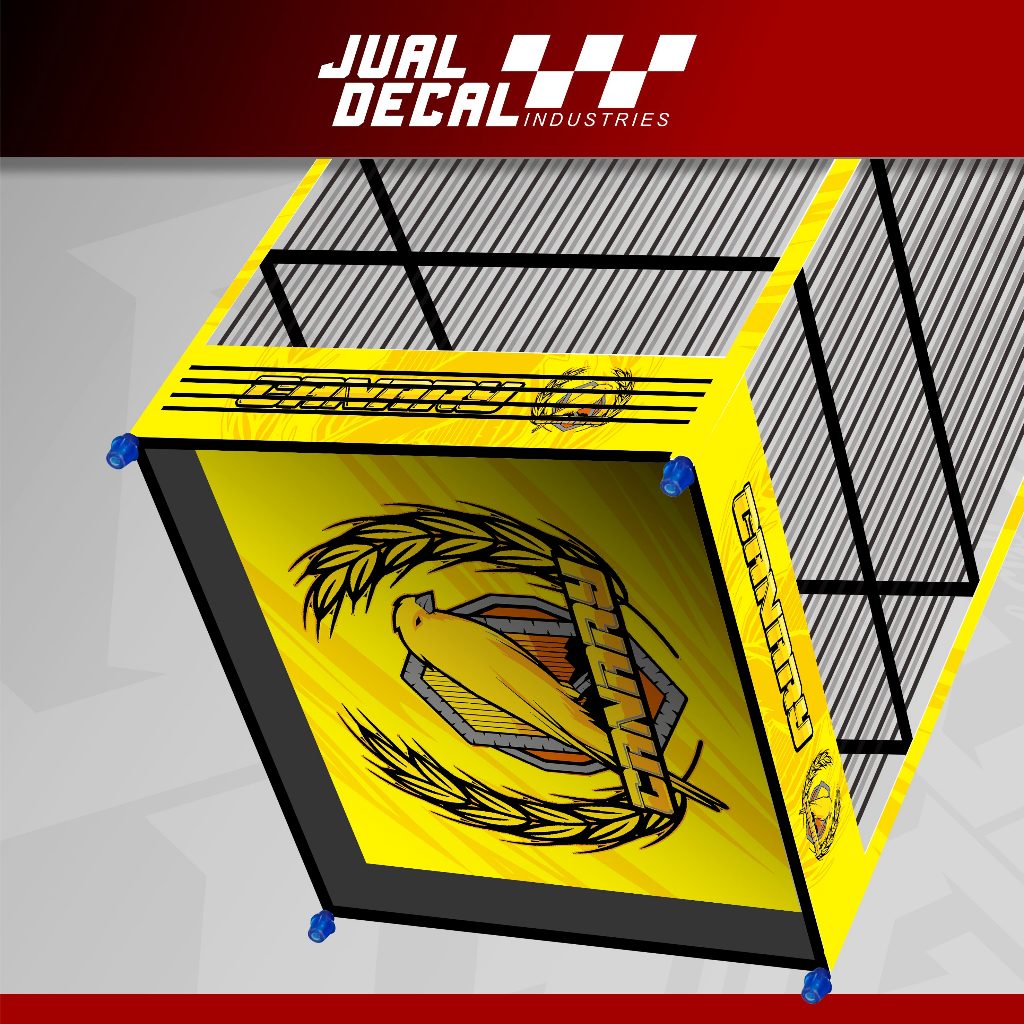 Stiker Sangkar Kosan Kotak KENARI Variasi Decal Kandang Gepengan Burung Cendet Kacer Koper