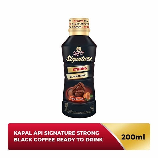 

kopi kapal api signature black coffee 200ml - kapal api signature strong black coffee