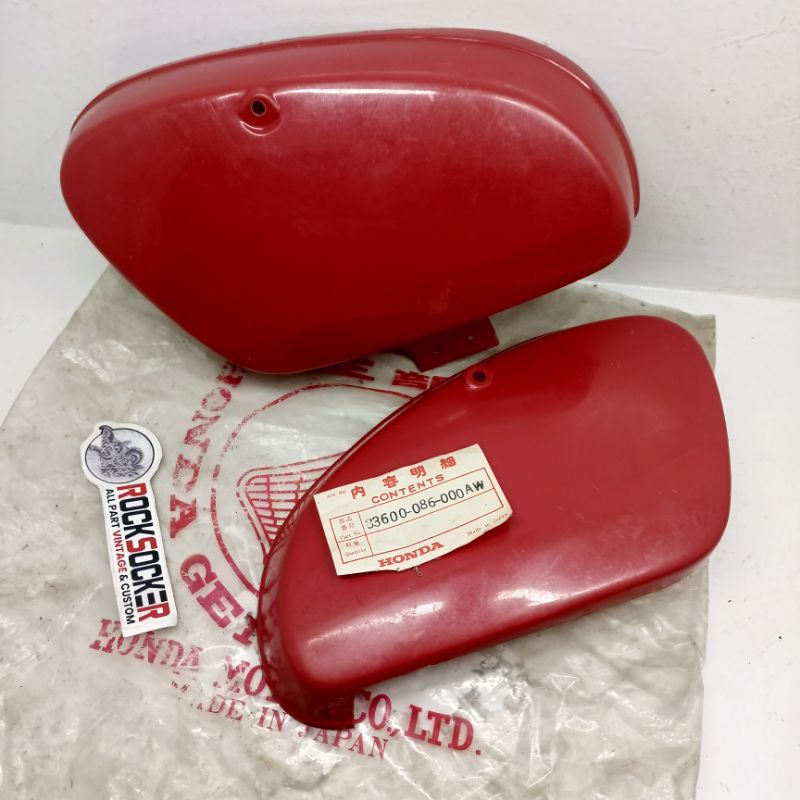 sidecover tepong honda c70 c90 ori box aki honda c70 c90 original nos merah