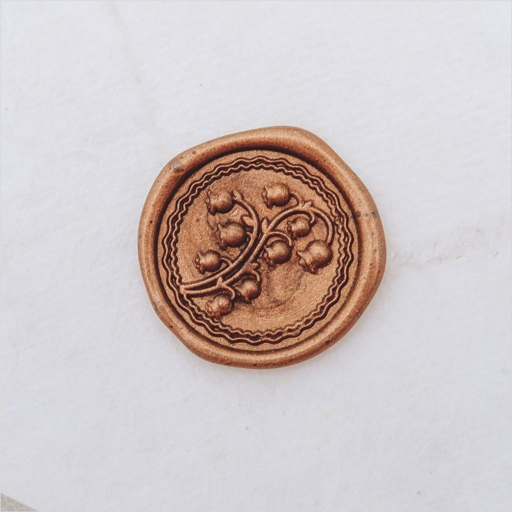 

lily of the valley wax seal coin siap pakai ready tanpa minimal order high quality