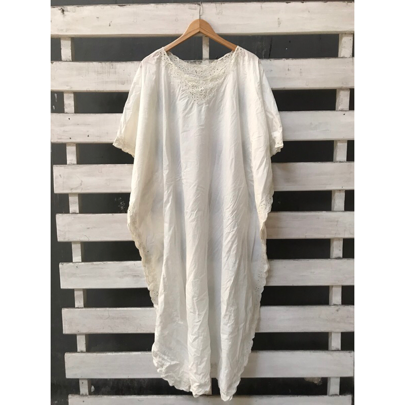 baju kaftan wanita cotton bordir bali