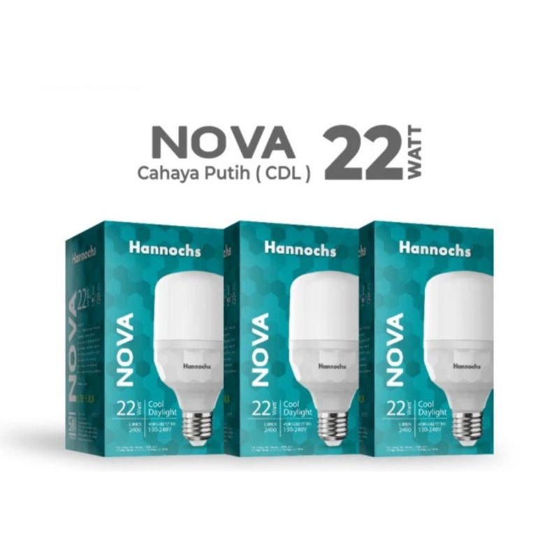 Hannochs lampu bohlam LED NOVA 22 WATT