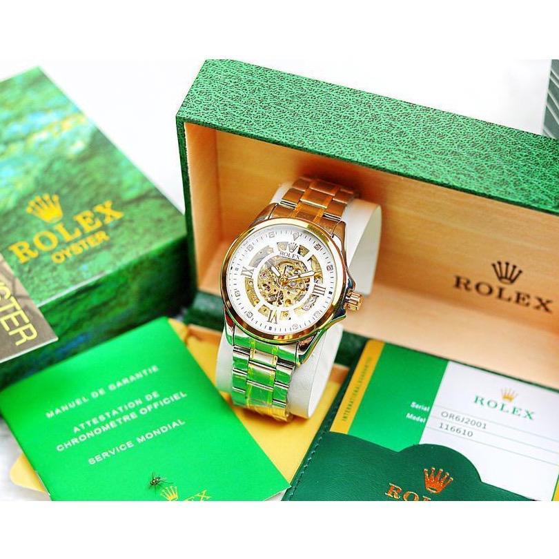 JAM TANGAN ROLEX OTOMATIS - JAM TANGAN ROLEX ASLI TANPA BATRAI TANSPARAN - Jam Rolex Full Set Box Ro