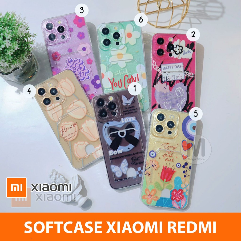 Slot Card Holder Case XIAOMI Redmi Note 12 4g Note 11 Note 10 4g Note 9 Note 8 Note 7 Redmi 8 9 9a 9