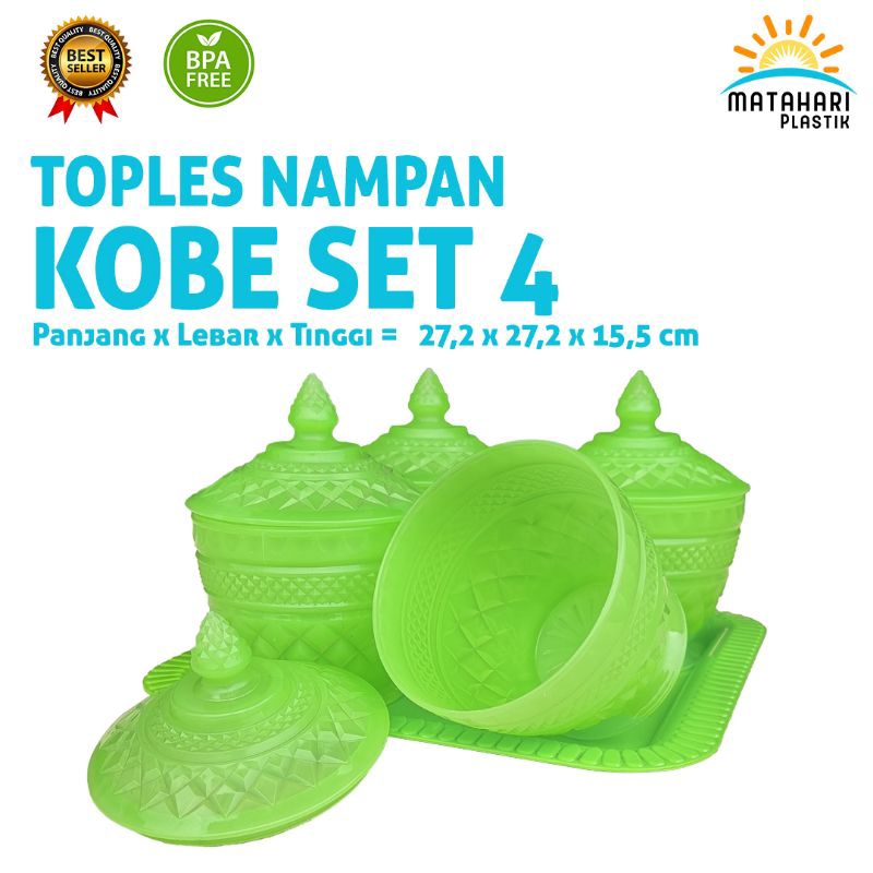 TOPLES NAMPAN KOBE SET 4/TOPLES NAMPAN PLASTIK/TOPLES NAMPAN SET 4