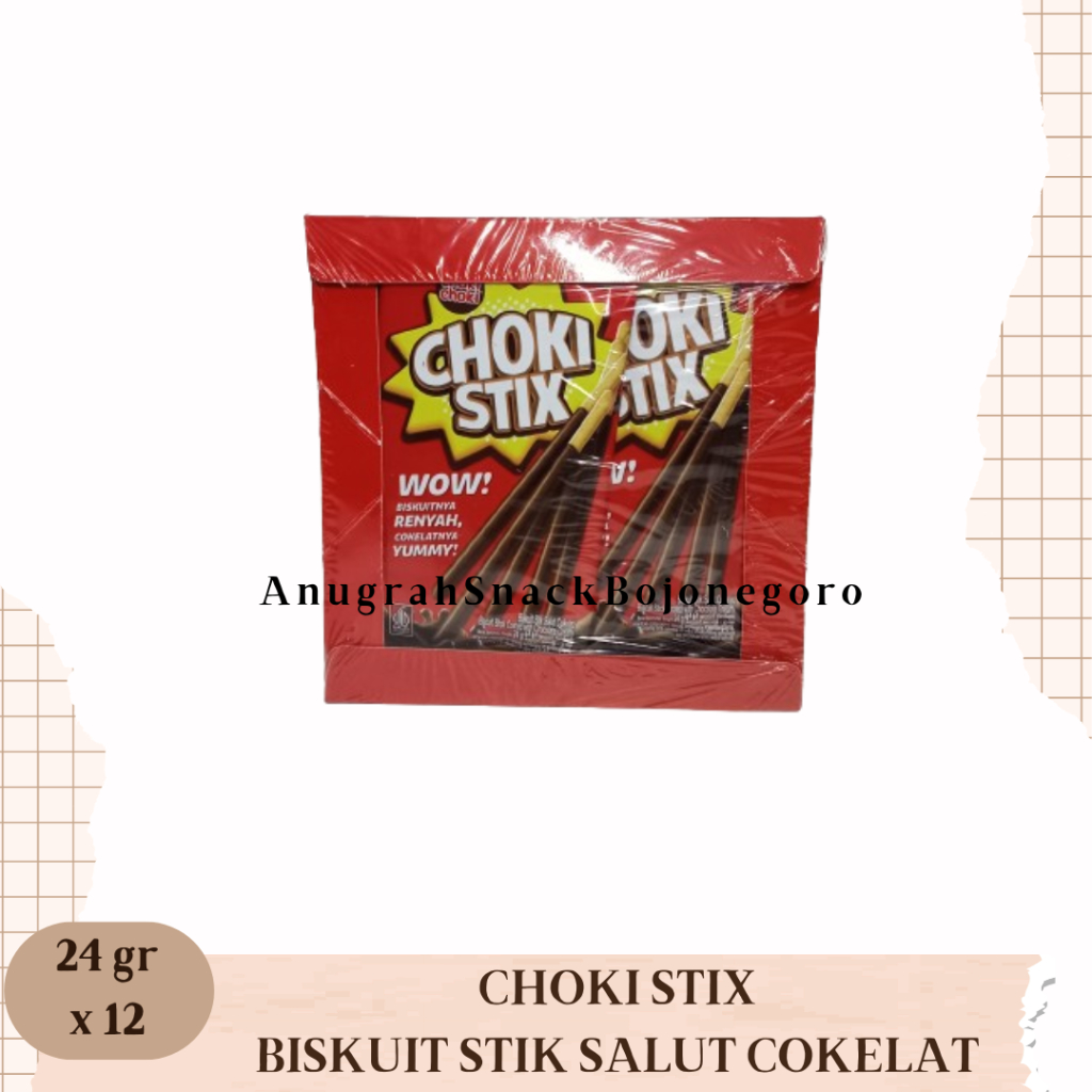 

Choki Stix Biskuit Stik Salut Cokelat 24gr x 12