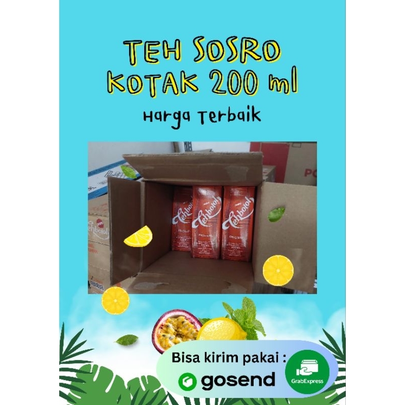 Teh Sosro Kotak Teh Botol Sosro 200 ml 1 dus