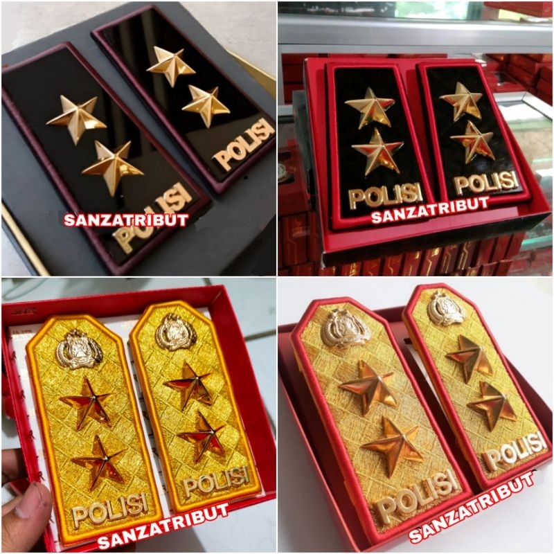Pangkat IRJEN PDH PDU Polisi Bintang Dua Mika Kilap Glosy Terbaru