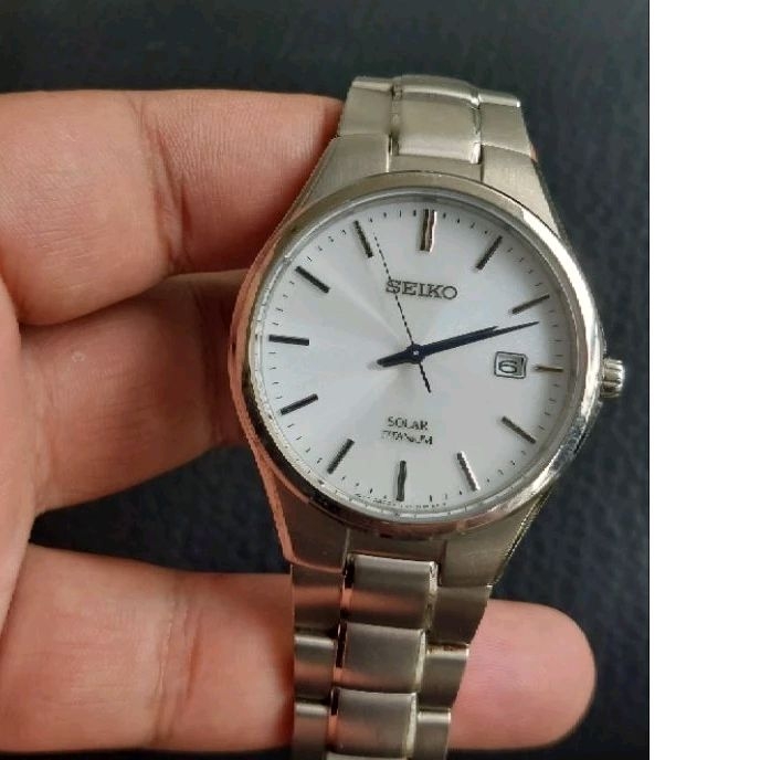 jam tangan pria original seiko solar titanium