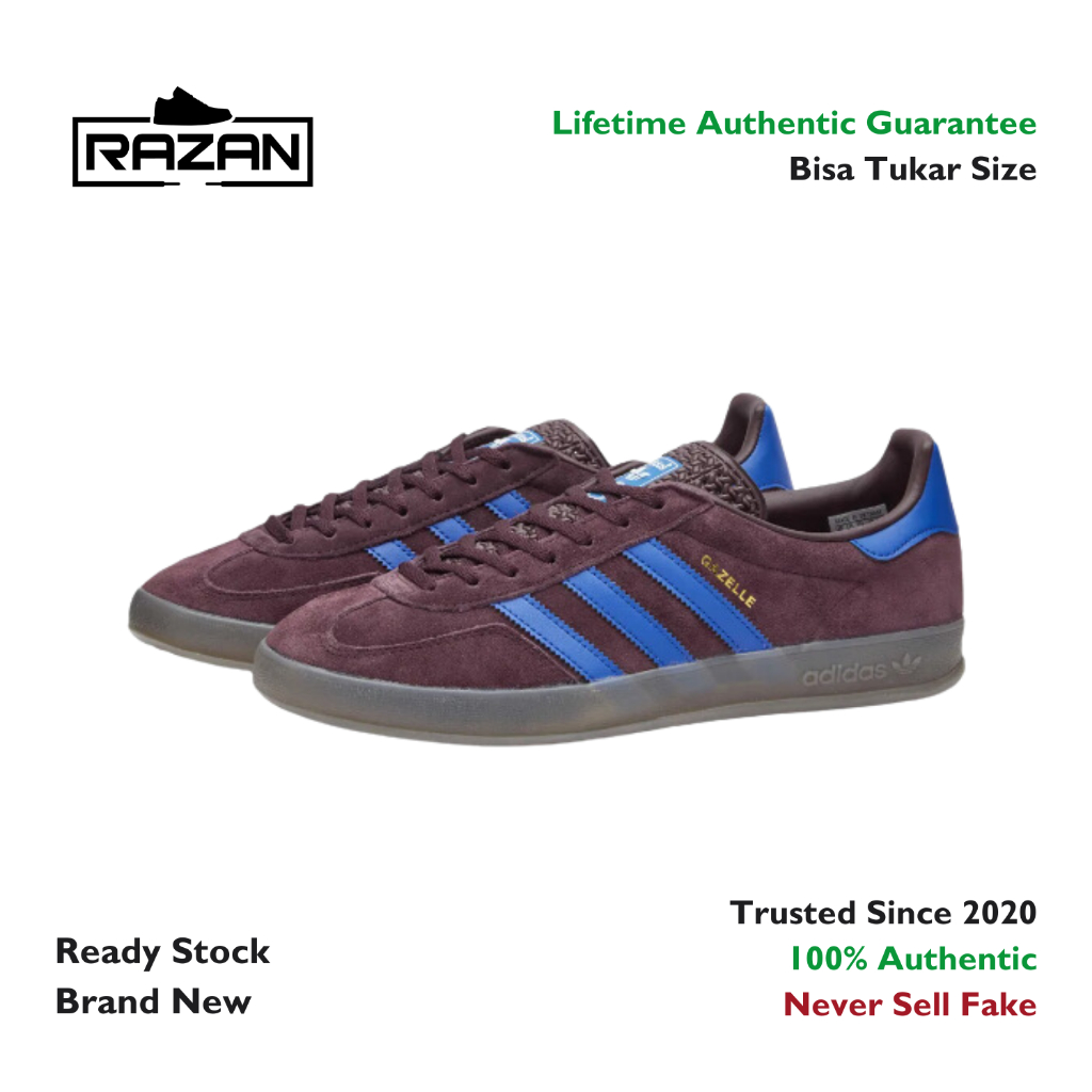 Adidas Gazelle Indoor Shadow Maroon Purple 100% Authentic Original