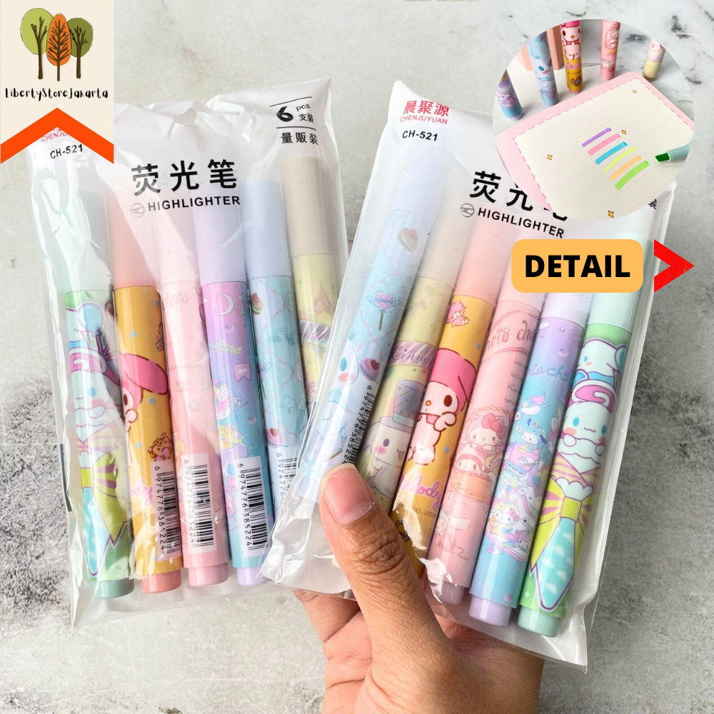 

Stabilo Sanrio 1 Set Isi 6 Pcs Warna Pastel Highlighter Fancy Best Gift Present For Birthday Event Souvenir Alat Tulis Kantor Sekolah Stationery