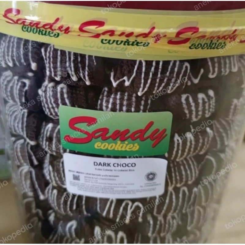 Sandy Cookies Dark Choco Toples Besar