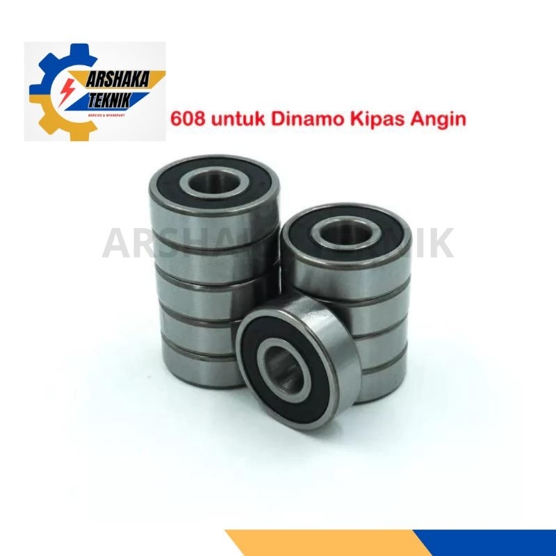 Bearing 608 cocok untuk gantikan boshing kipas angin standart As 8 mm