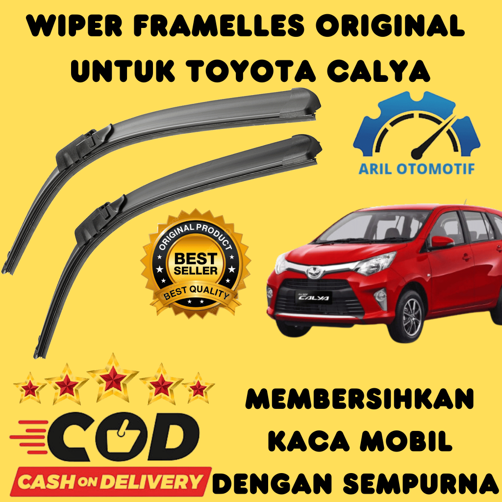 Wiper Calya Sigra Sapuan Kaca Mobil Model Frameless Banana Karet 1 Set Ori Variasi Wiper Mobil Toyot