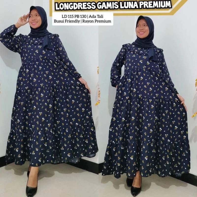 GAMIS LUNA PREMIUM DRESS by Batik Davina FSH