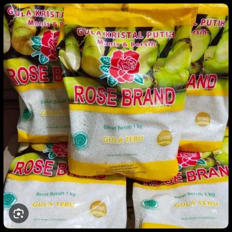 

ROSE BRAND GULA PUTIH GULA TEBU ( 1 Kg Manis & Bersih )