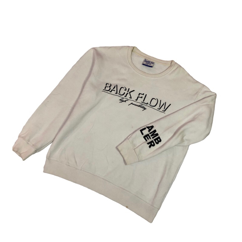 Crewneck Sweatshirt Ambler Paris Back Flow Bordir