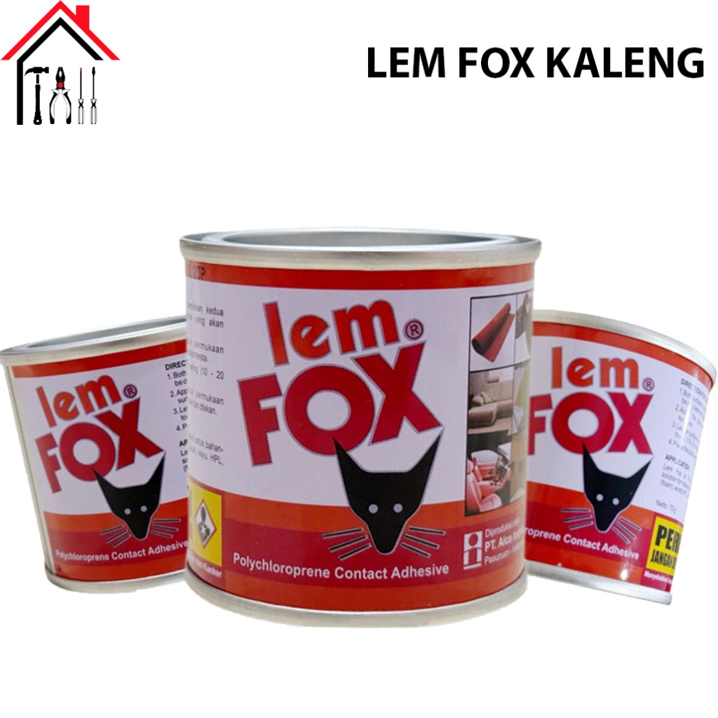 

MYTOOLS Lem Fox / Lem Kuning Kaleng 70 gr / Lem Serbaguna