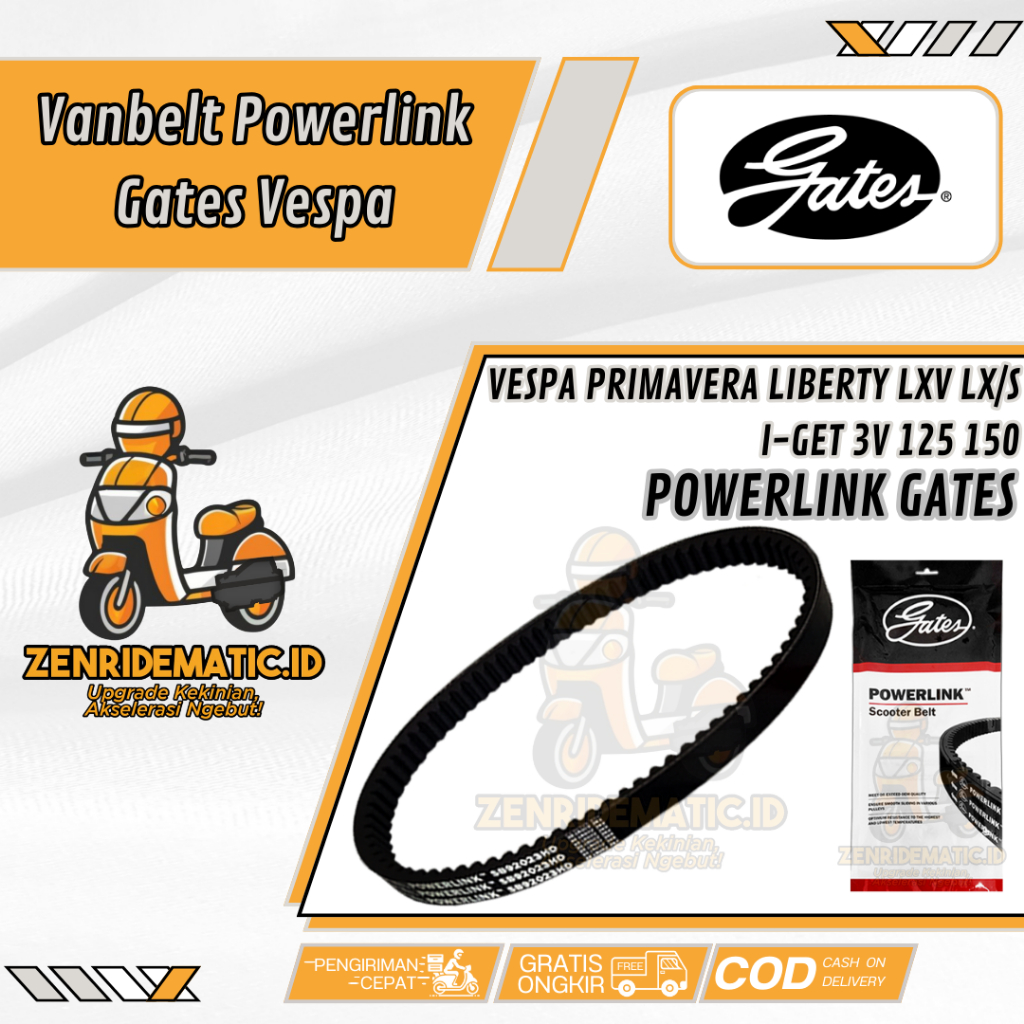 Vanbelt V Belt Van belt Fanbelt EPDM Vespa Primavera Liberty LXV LX S I-GET 2V 3V 125 150 cc SB-9202