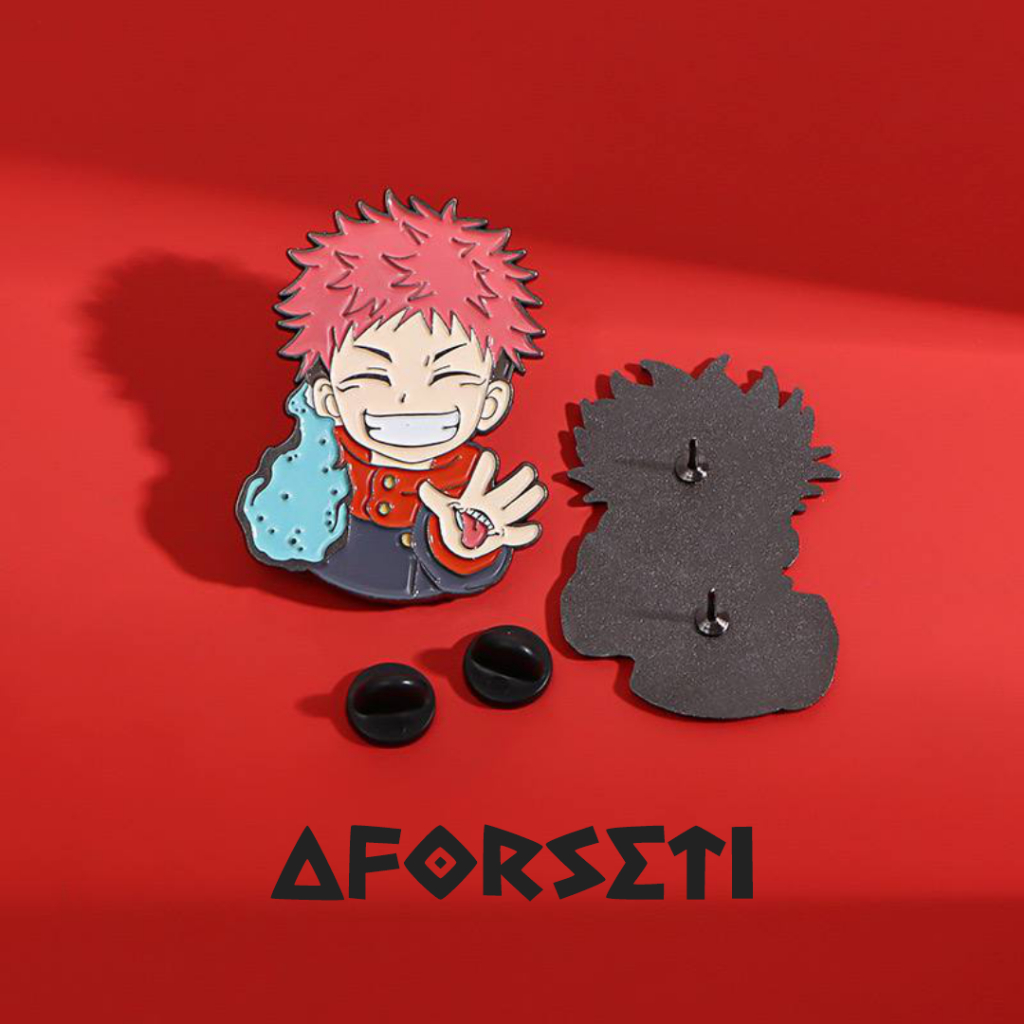 PIN ENAMEL “ITADORI YUJI” BROS PIN/ PIN MURAH / PIN COUPLE / PIN AESTHETIC / PIN LUCU / PIN BUTTON /