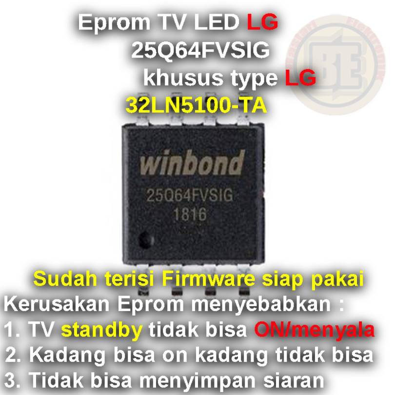 Ic Eprom Firmware TV LG 32LN5100-TA