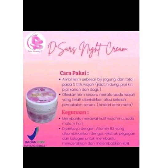 ECERAN CREAM MALAM D'SARS BEAUTY SKIN