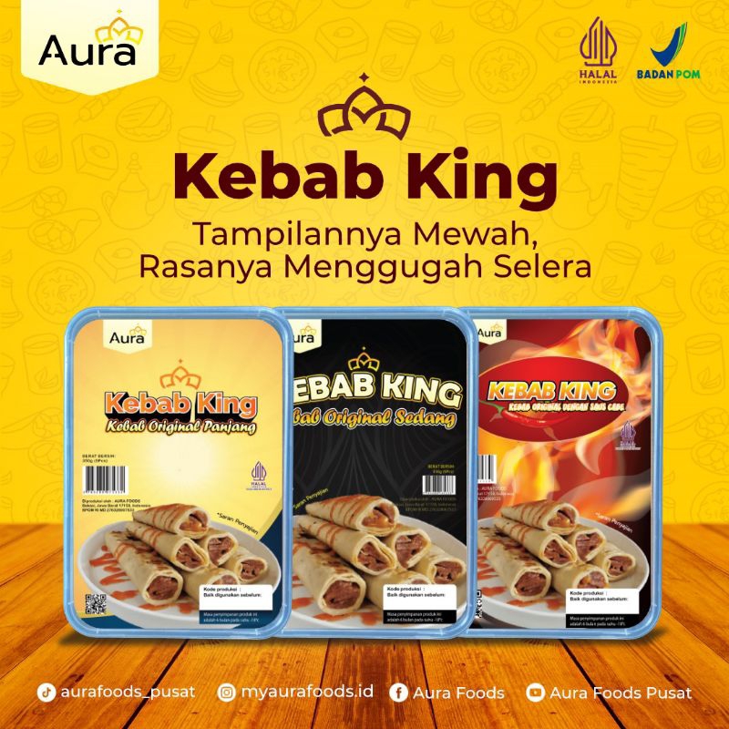 

KEBAB KING MINI isi 8 ada 3 Varian saos Halal Frozen Food