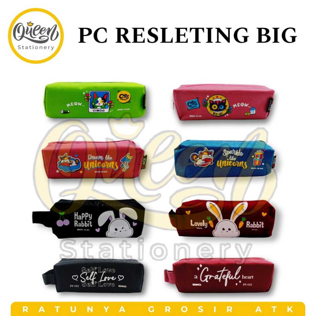 

1 PCS PC RESLETING BIG / TEMPAT WADAH KOTAK PENSIL RESLETING ANAK LUCU / PENCIL CASE