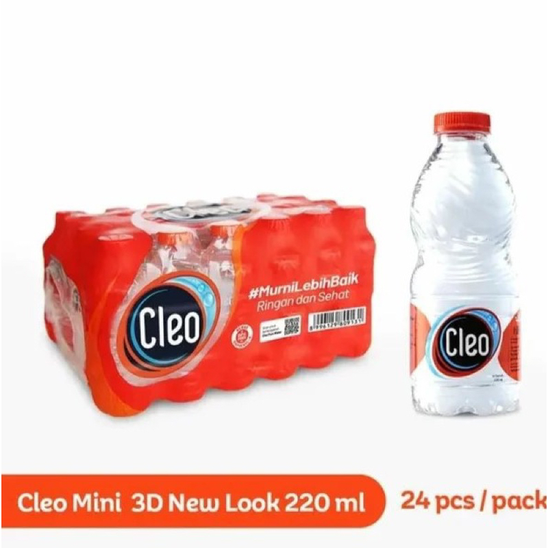 

Cleo Mini 220ml 1 pack isi 24 botol