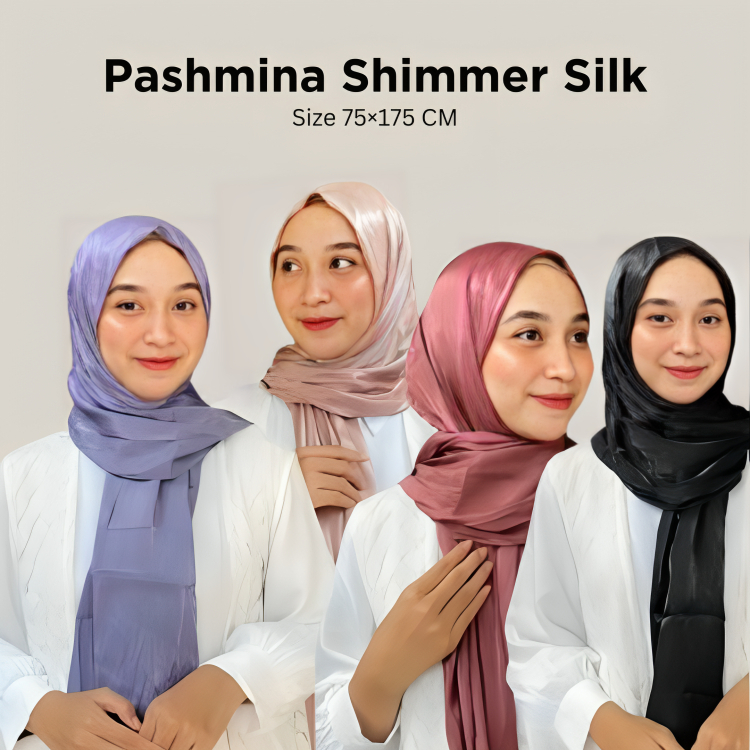 Pashmina Shimmer Silk Premium | Pashmina Shimmer Silk Arabian | Pashmina Shimmer Silk Original | Pas