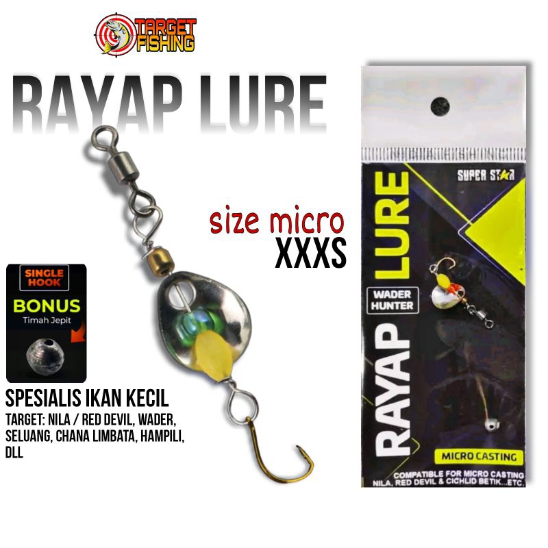 RAYAP LURE Spinner Micro - Umpan Casting Nila, Red Devil, Hampala