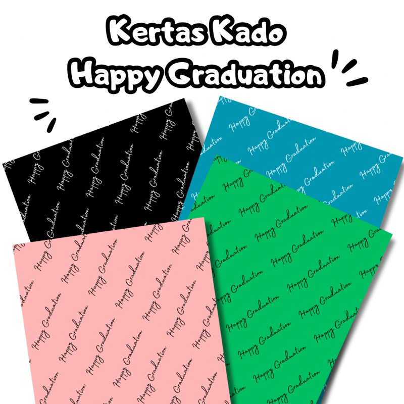 

Kertas Kado Custom Happy Graduation Kado Wisuda Unik Aesthetic Kado Kekinian