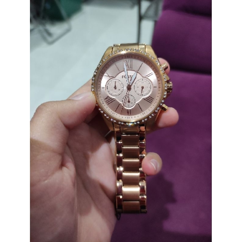 [BU] NEW Fossil BQ3377 Modern Courier Chronograph Rose-Gold-Tone Stainless Steel Watch